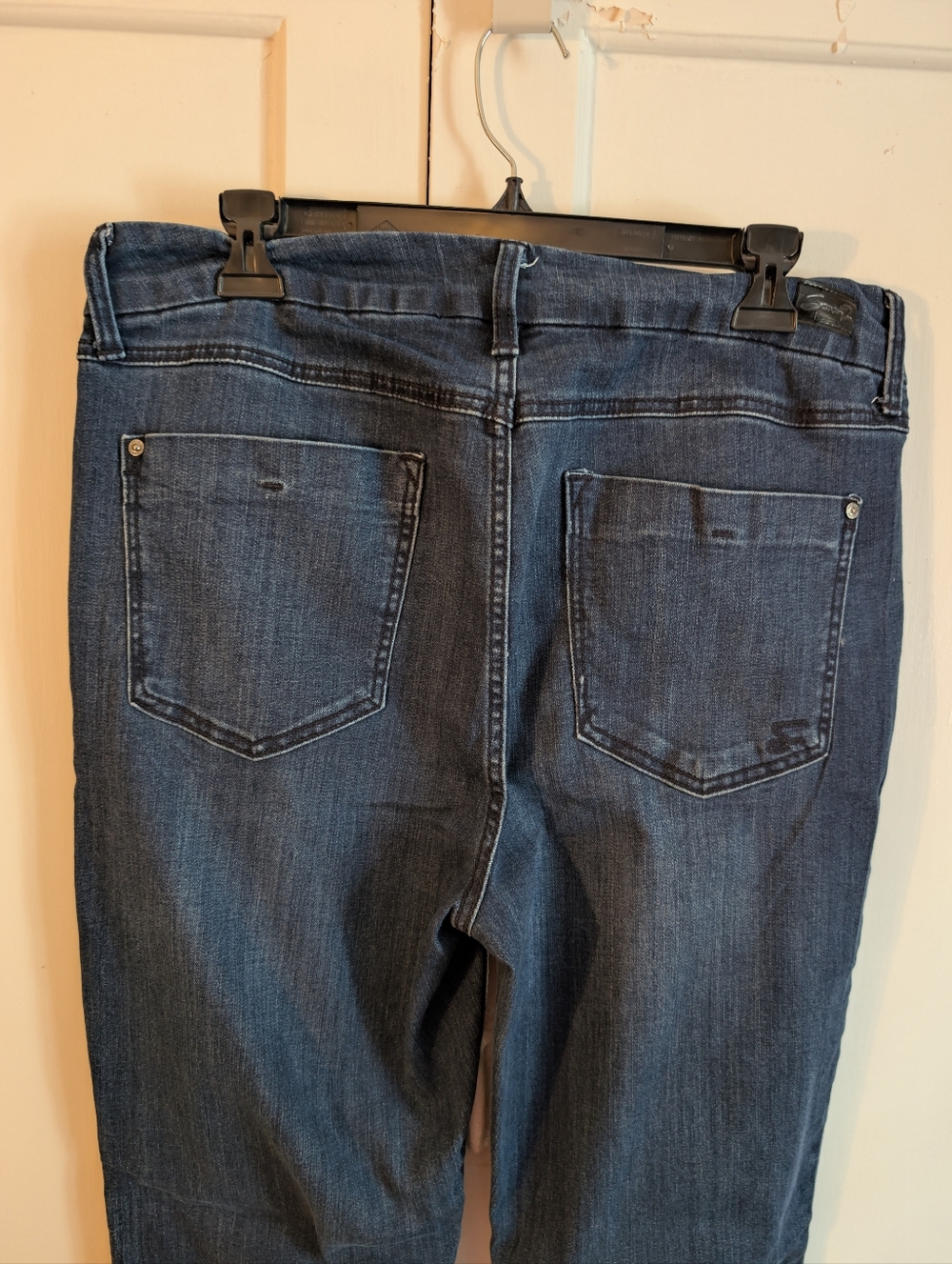 Seven7 Tummyless High Rise Jeans, 16, Straight Leg, Dark Blue, 33" Inseam, NWOT - Picture 4 of 9